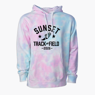 Sunset Elementary School Track and Field Premium Tie-Dye Hoodie