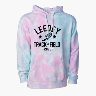 Leedey School Track and Field Premium Tie-Dye Hoodie