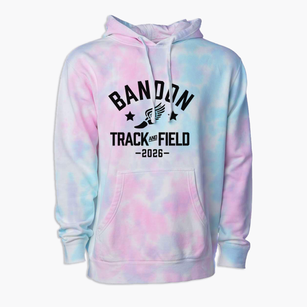 Bandon High School Track and Field Premium Tie-Dye Hoodie