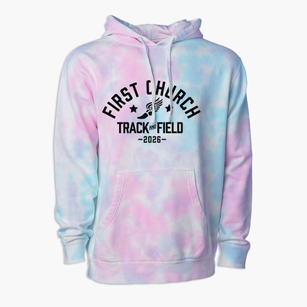 First Church Christian Academy Track and Field Premium Tie-Dye Hoodie