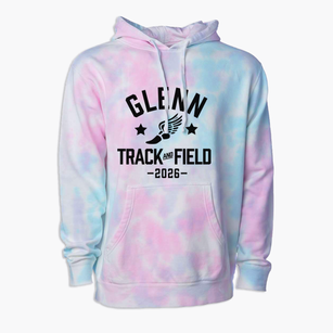 Glenn Middle School Track and Field Premium Tie-Dye Hoodie