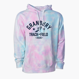 Granbury Middle School Track and Field Premium Tie-Dye Hoodie