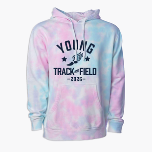 Young Intermediate School Track and Field Premium Tie-Dye Hoodie