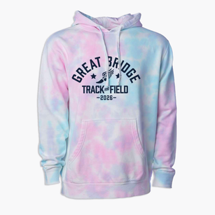 Great Bridge High School Track and Field Premium Tie-Dye Hoodie