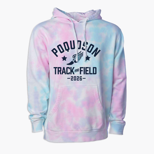 Poquoson High School Track and Field Premium Tie-Dye Hoodie