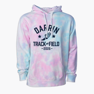 Darrin Christian Academy Track and Field Premium Tie-Dye Hoodie