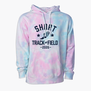 Short Elementary School Track and Field Premium Tie-Dye Hoodie