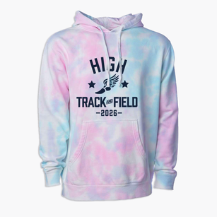High School Track and Field Premium Tie-Dye Hoodie