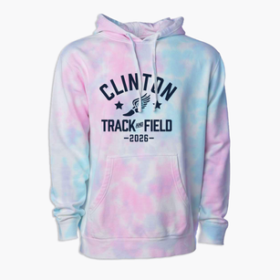 Clinton Elementary School Track and Field Premium Tie-Dye Hoodie