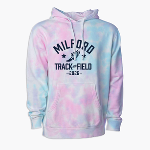 Milford High School Track and Field Premium Tie-Dye Hoodie