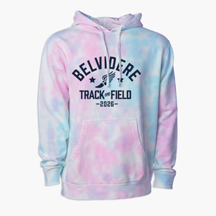 Belvidere Junior High School Track and Field Premium Tie-Dye Hoodie