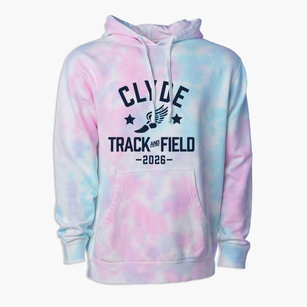 Clyde Elementary School Track and Field Premium Tie-Dye Hoodie