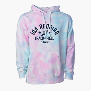 Ida Redbird Elementary School Track and Field Premium Tie-Dye Hoodie
