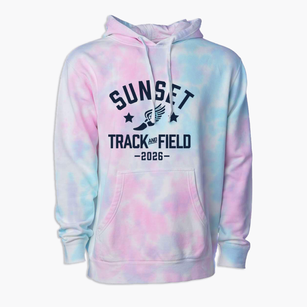 Sunset Elementary School Track and Field Premium Tie-Dye Hoodie