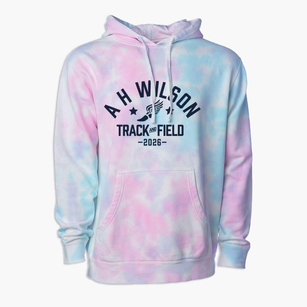 A H Wilson Elementary School Track and Field Premium Tie-Dye Hoodie