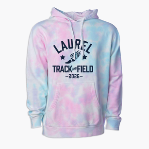 Laurel Elementary School Track and Field Premium Tie-Dye Hoodie