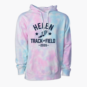 Helen Mae Sauter Elementary School Track and Field Premium Tie-Dye Hoodie