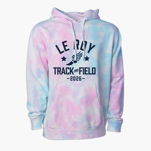 Le Roy Elementary School Track and Field Premium Tie-Dye Hoodie