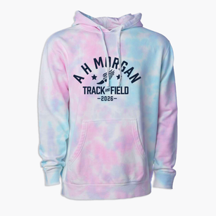 A H Morgan Elementary School Track and Field Premium Tie-Dye Hoodie
