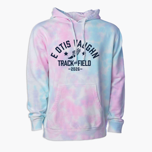 E Otis Vaughn Middle School Track and Field Premium Tie-Dye Hoodie