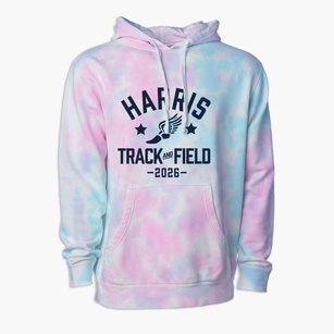Harris Middle School Track and Field Premium Tie-Dye Hoodie