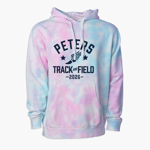 Peters Elementary School Track and Field Premium Tie-Dye Hoodie
