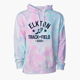Elkton High School Track and Field Premium Tie-Dye Hoodie