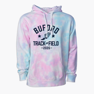 Buford High School Track and Field Premium Tie-Dye Hoodie