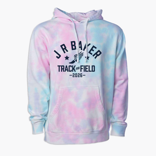 J R Baker Elementary School Track and Field Premium Tie-Dye Hoodie