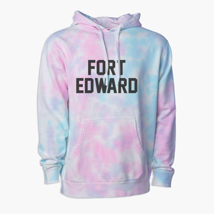 Fort Edward New York Classic Block Premium Tie-Dye Hoodie