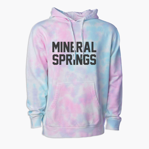 Mineral Springs North Carolina Classic Block Premium Tie-Dye Hoodie