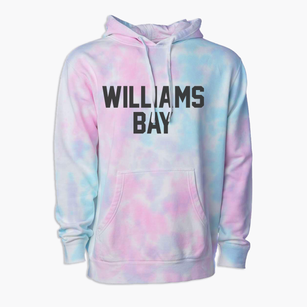 Williams Bay Wisconsin Classic Block Premium Tie-Dye Hoodie