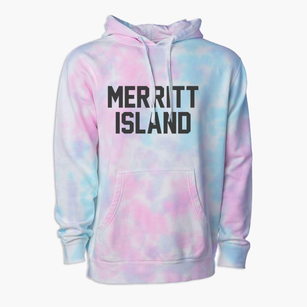 Merritt Island Florida Classic Block Premium Tie-Dye Hoodie
