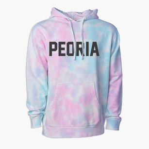 Peoria Arizona Classic Block Premium Tie-Dye Hoodie