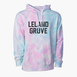 Leland Grove Illinois Classic Block Premium Tie-Dye Hoodie