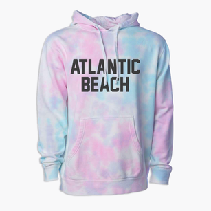 Atlantic Beach North Carolina Classic Block Premium Tie-Dye Hoodie