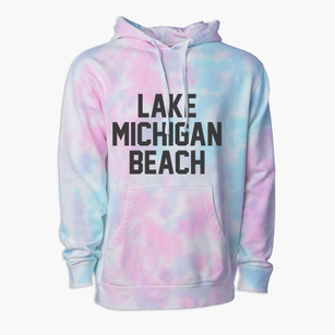 Lake Michigan Beach Michigan Classic Block Premium Tie-Dye Hoodie