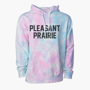 Pleasant Prairie Wisconsin Classic Block Premium Tie-Dye Hoodie