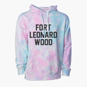 Fort Leonard Wood Missouri Classic Block Premium Tie-Dye Hoodie
