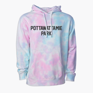 Pottawattamie Park Indiana Classic Block Premium Tie-Dye Hoodie