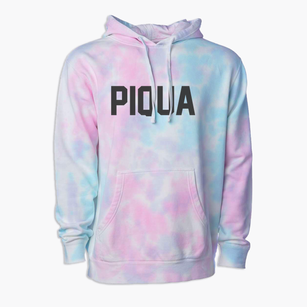 Piqua Kansas Classic Block Premium Tie-Dye Hoodie