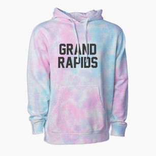 Grand Rapids Minnesota Classic Block Premium Tie-Dye Hoodie