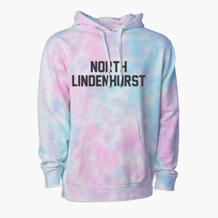 North Lindenhurst New York Classic Block Premium Tie-Dye Hoodie