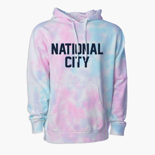 National City California Classic Block Premium Tie-Dye Hoodie