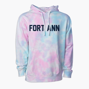 Fort Ann New York Classic Block Premium Tie-Dye Hoodie
