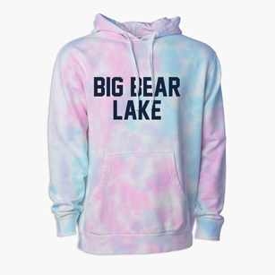 Big Bear Lake California Classic Block Premium Tie-Dye Hoodie