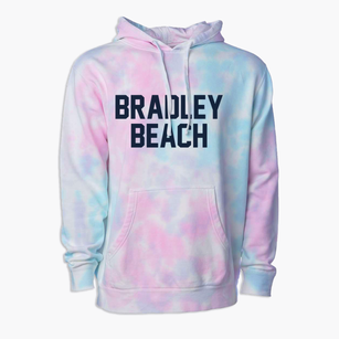 Bradley Beach New Jersey Classic Block Premium Tie-Dye Hoodie