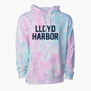 Lloyd Harbor New York Classic Block Premium Tie-Dye Hoodie