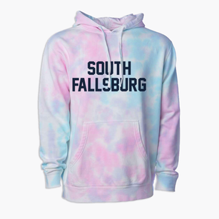 South Fallsburg New York Classic Block Premium Tie-Dye Hoodie