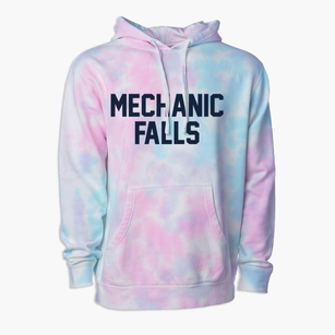 Mechanic Falls Maine Classic Block Premium Tie-Dye Hoodie